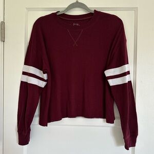 hollister long sleeve waffle crewneck
